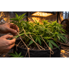 Supercropping technique (Tie & Train): how to form an even crown and use light effectively