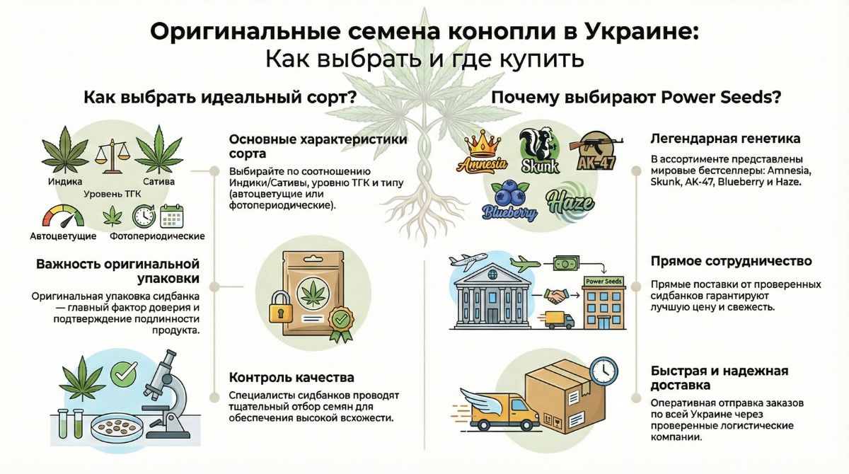 Семена конопли в оригинальной упаковке