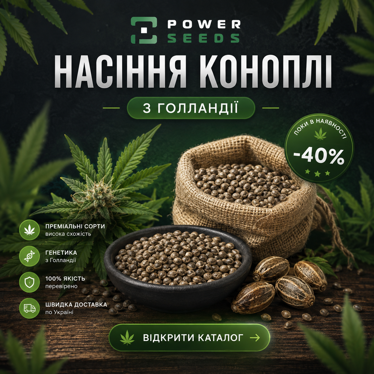 Семена конопли из Голландии
